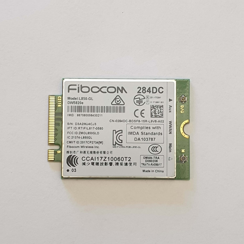 Dell Latitude 5320 Fibocom L850 GL DW5820e WWAN 4G LTE Modul Karte