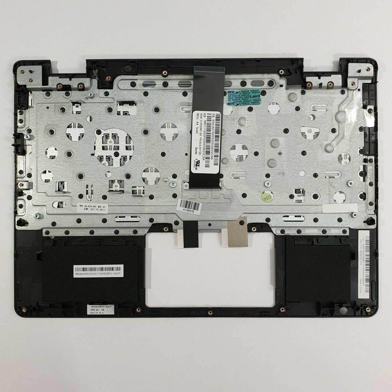 Acer AspireR3-131T Original Handauflage Tastatur Schweiz QWERTZ Palmrest – Bild 2