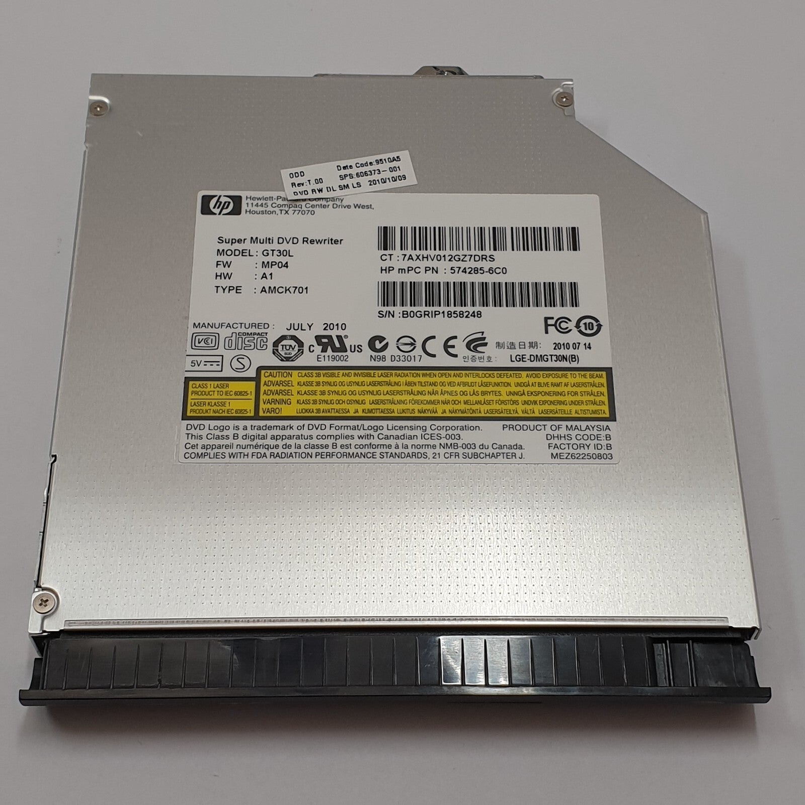 HP EliteBook 8740w DVD Laufwerk Brenner Super Multi DVD Rewriter GT30L