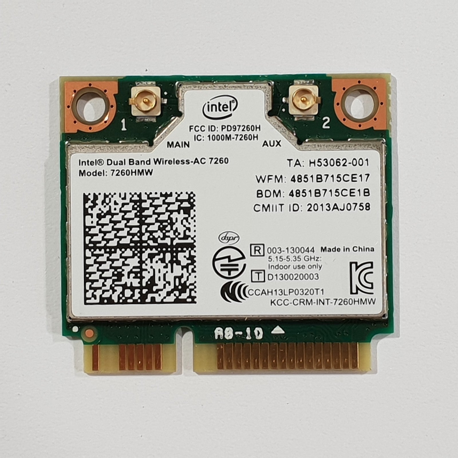 Sony PCG-71212M WLAN Karte Wifi Card Intel 7260HMW Dual Band Wireless AC 7260