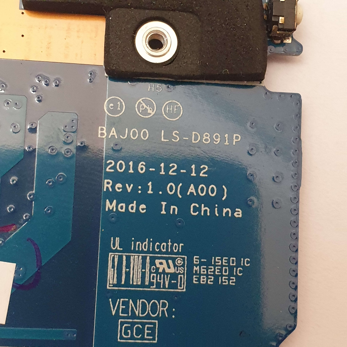 Dell Latitude 5285 Tablet Power Button Board Platine Schalter