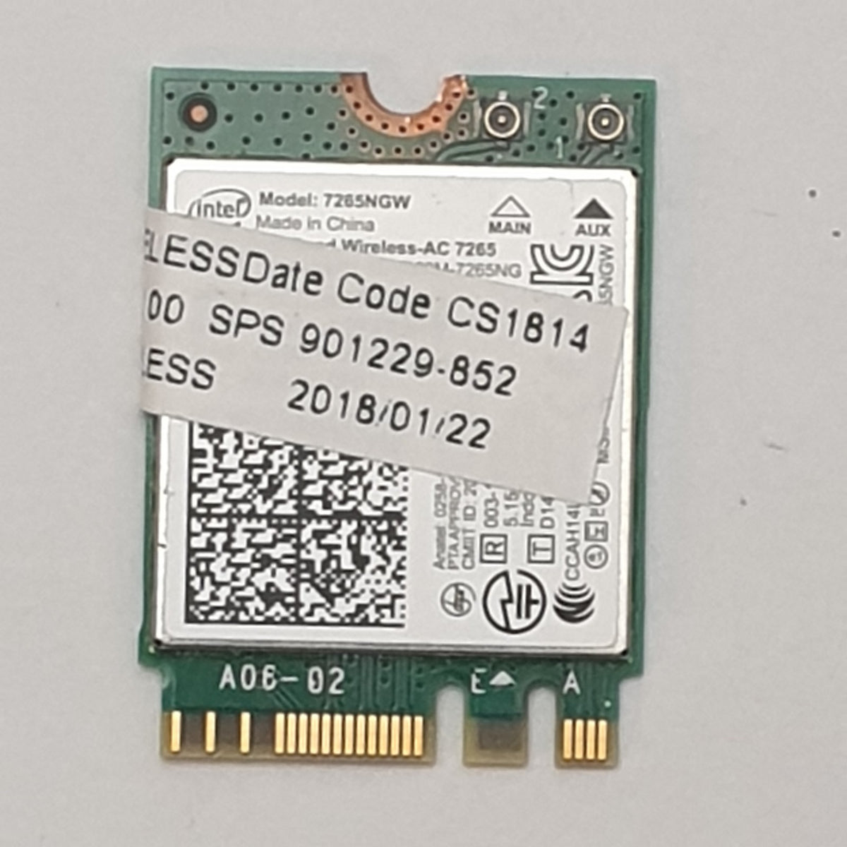 Intel Dual Band Wireless AC 7265 WLAN Karte für HP ProBook 655 G3 WiFi Modul