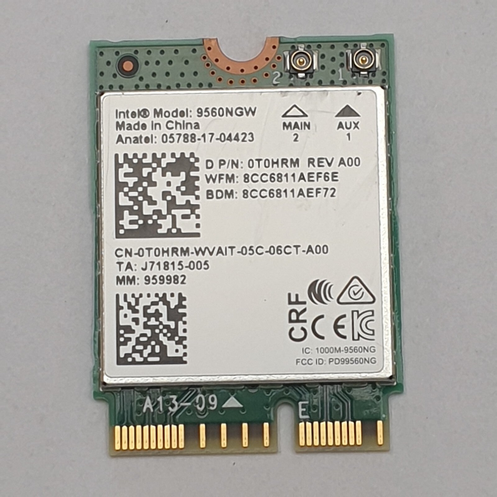 Dell Latitude 5400 WLAN Bluetooth Karte Intel 9560NGW Wireless Modul