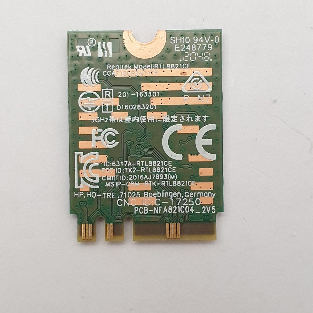 HP Compaq 15s-fq203hd Realtek RTL8821CE WLAN Karte Wireless WiFi Modul