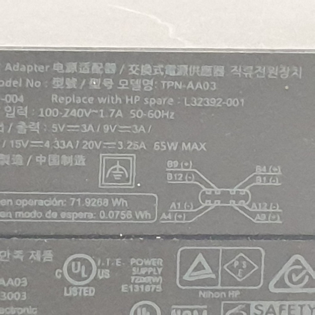 Original HP 65W USB-C Netzteil EliteBook 840 G5 HP EliteBook 840 G6 Ladegerät