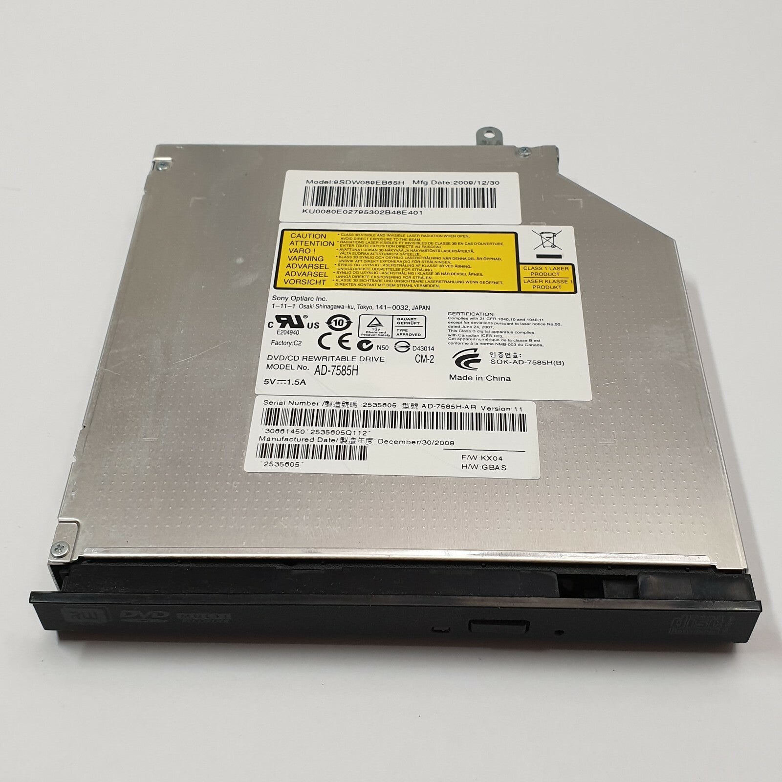 Acer Aspire 5738 5338 DVD Laufwerk Sony Optiarc AD-7585H Brenner