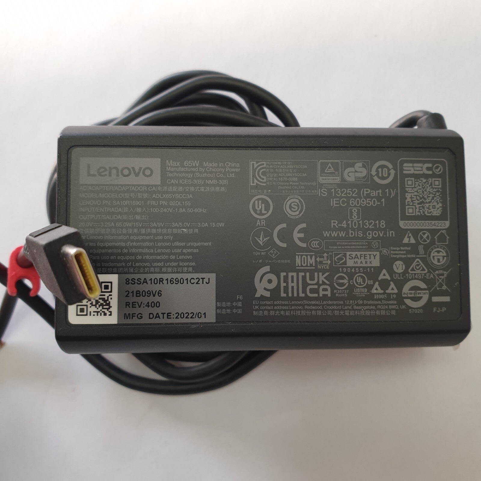 Lenovo 65 W USB-C Netzteil ThinkPad T14  T15  T16 X1 Carbon 6-11 X13 X395 X390 – Bild 2