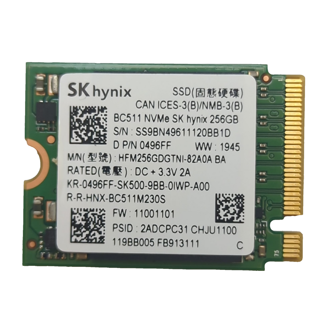 SK hynix BC511 256GB NVMe M.2 SSD 2230 PCIe internes Solid State Drive