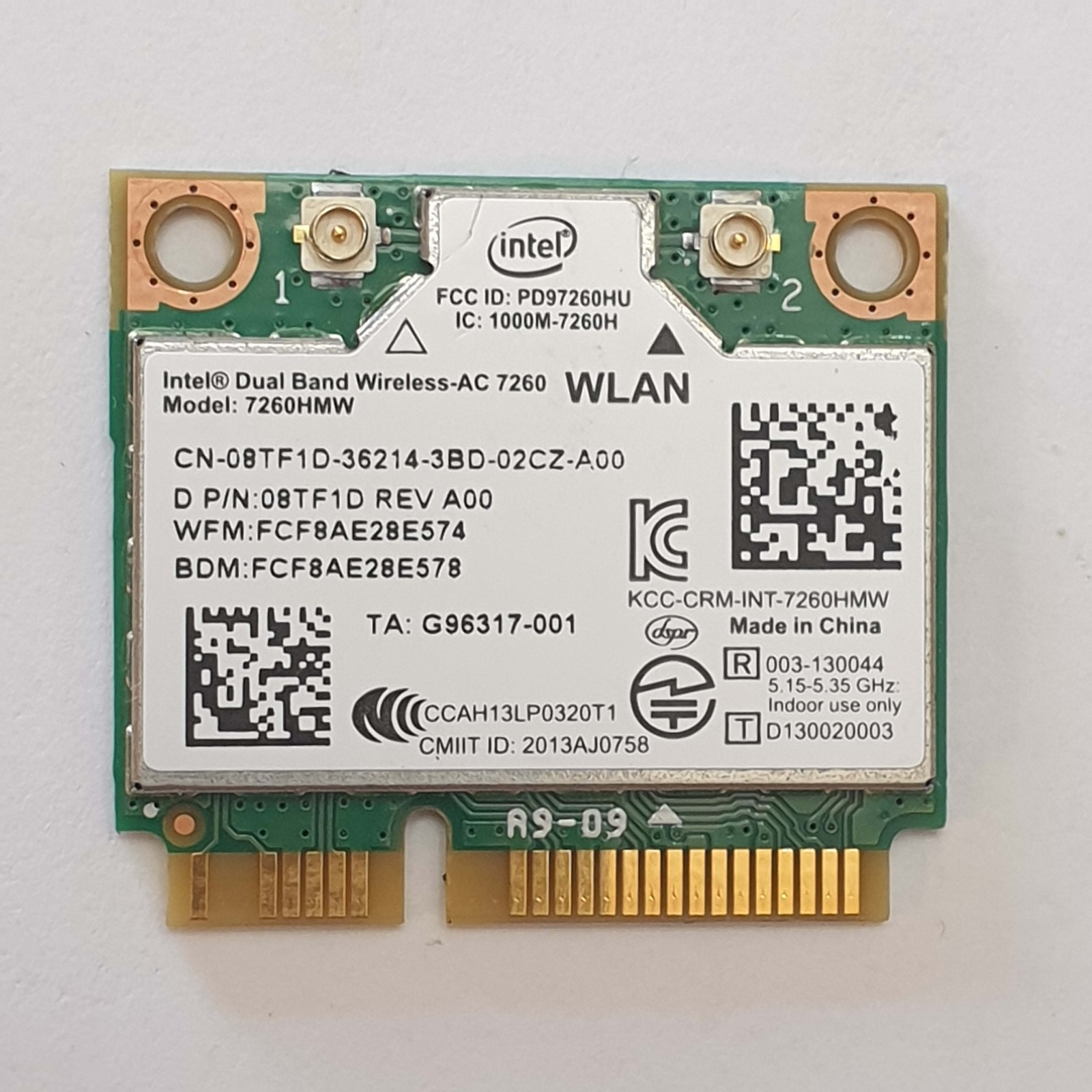 Dell Latitude E7440 Intel WLAN Karte WiFi Wireless AC Bluetooth Modul