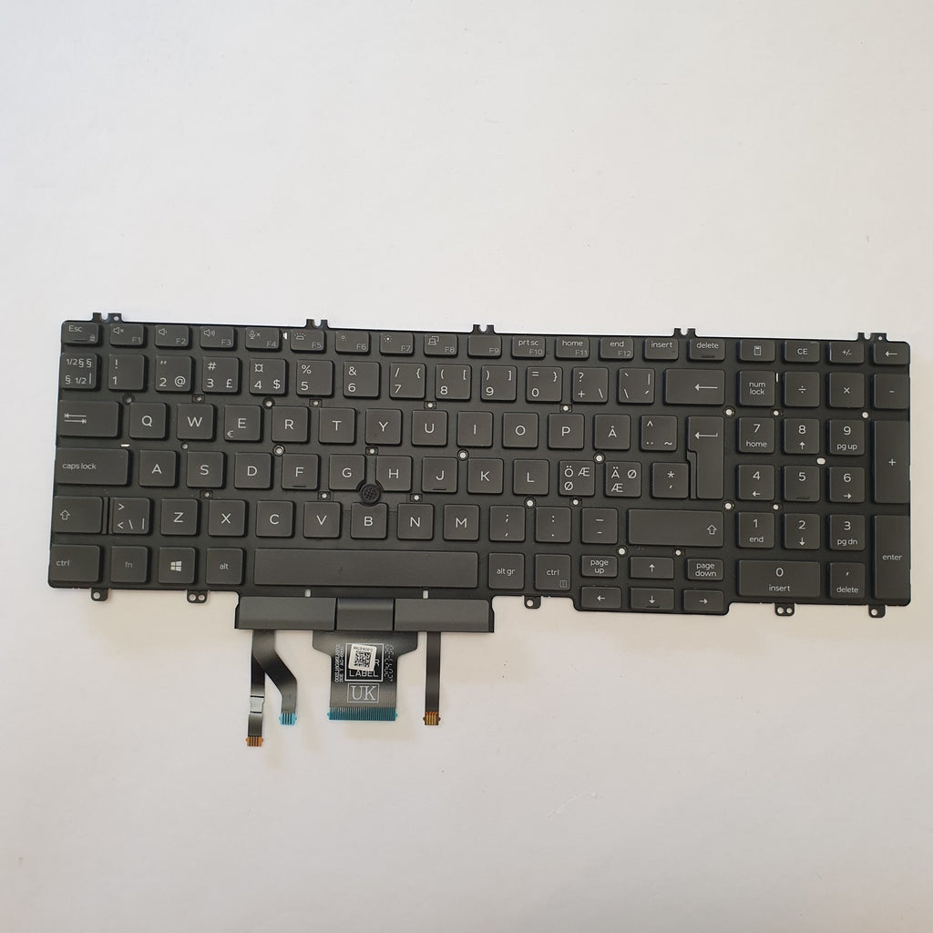 Dell Latitude 5510 Tastatur Nordic QWERTY Beleuchtet Keyboard Pointer Backlit