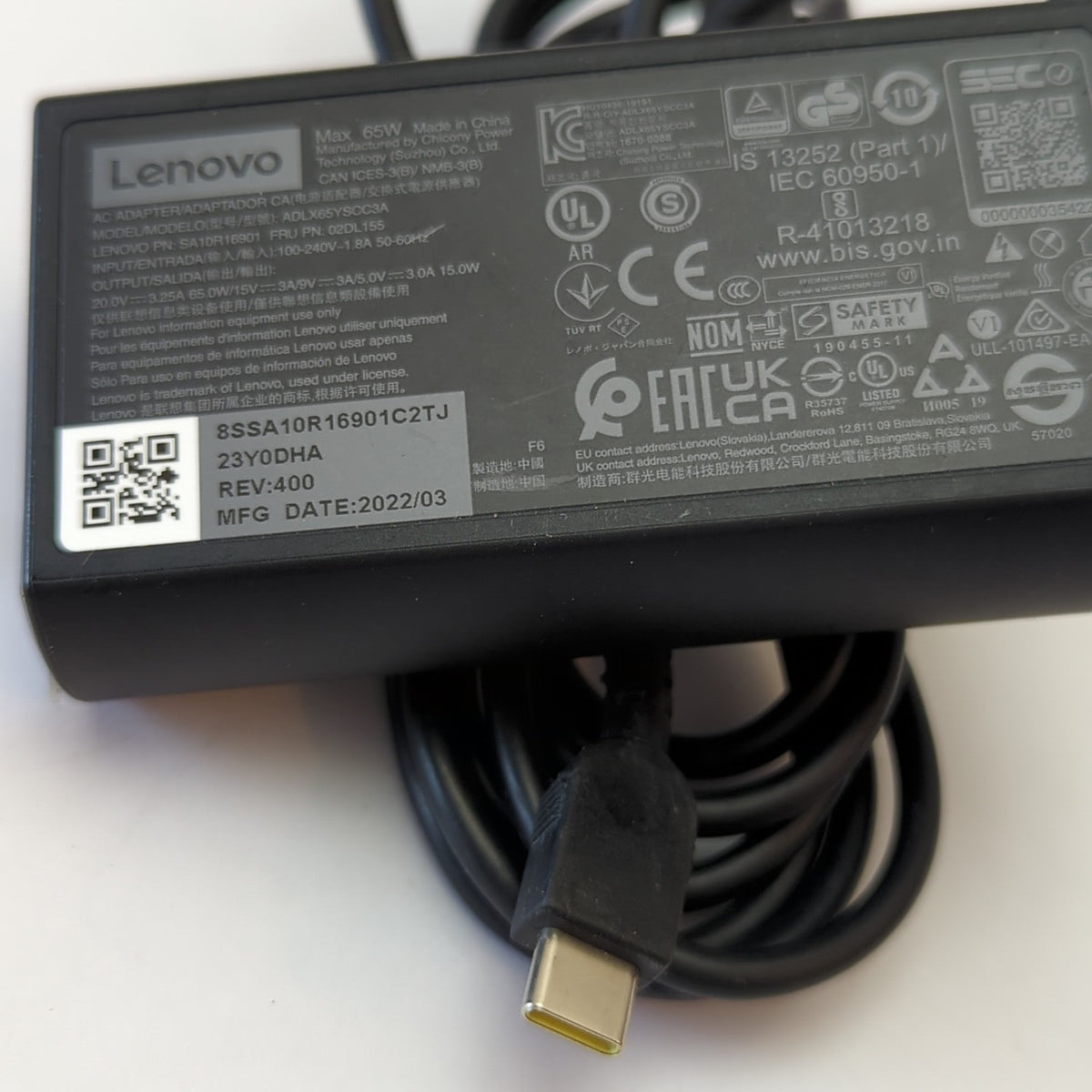 Original Lenovo 65W USB-C Netzteil Ladegerät ThinkPad T14 T480 T490 X280 X390