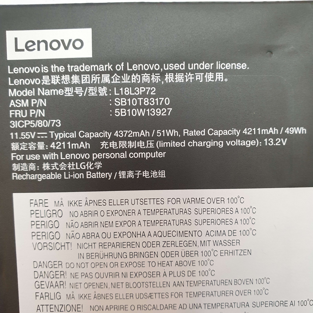 Lenovo ThinkPad X390 Yoga Original Akku 4211mAh Li ion Battery Pack – Bild 2