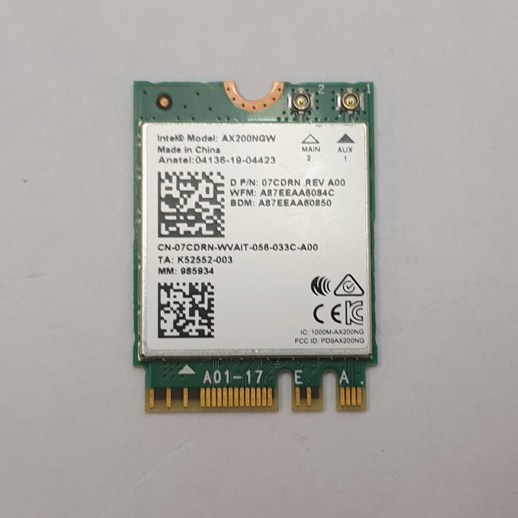 Dell Latitude 5401 WLAN Karte Wifi Intel AX200NGW M.2 Wireless Card