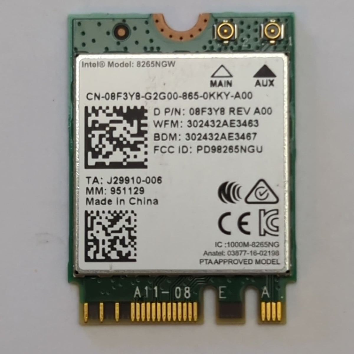 Dell Latitude 7290 WLAN Karte Wi-Fi Modul