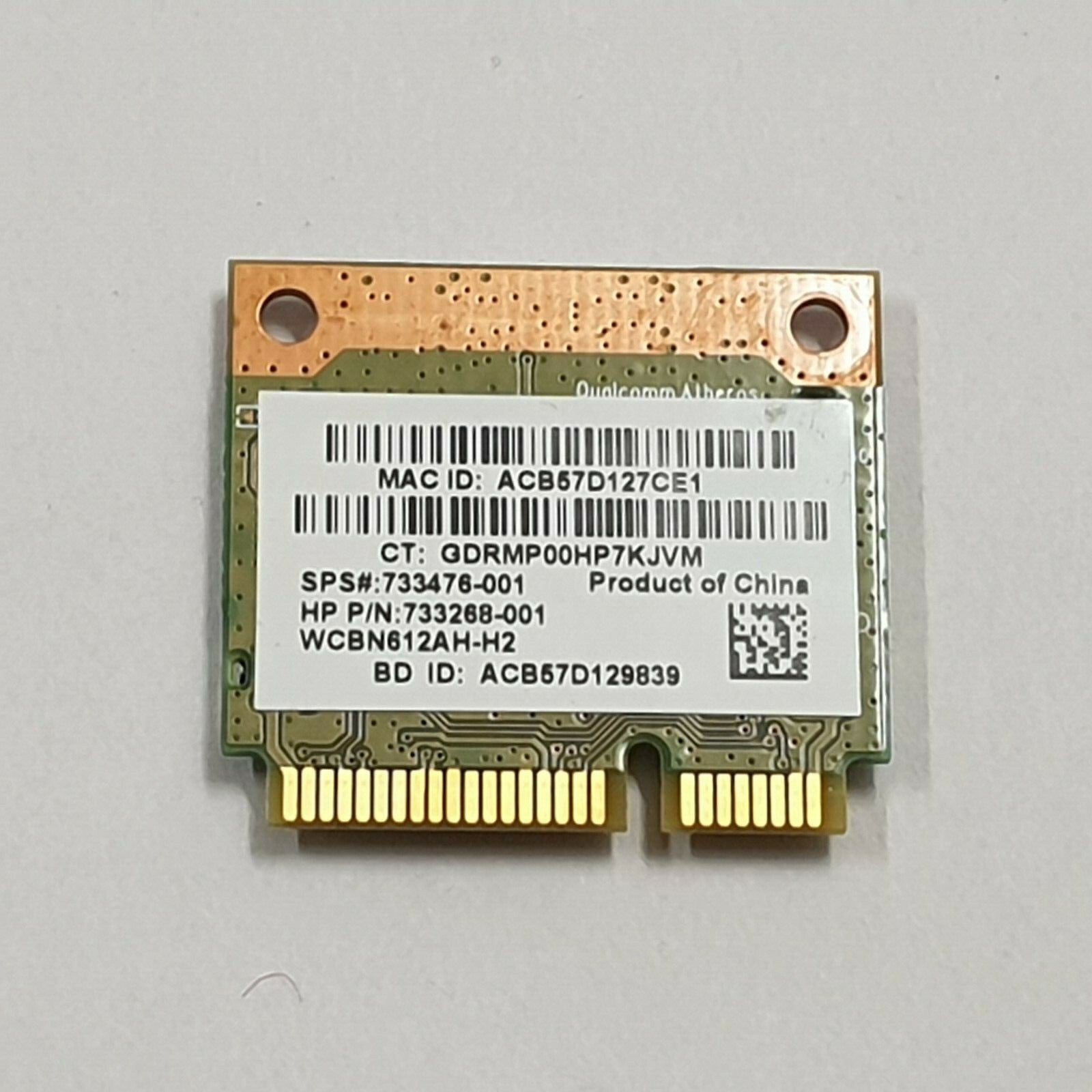 HP Pavilion 13-a087no WLAN Karte Wifi Wireless LAN Card Qualcomm Atheros – Bild 2