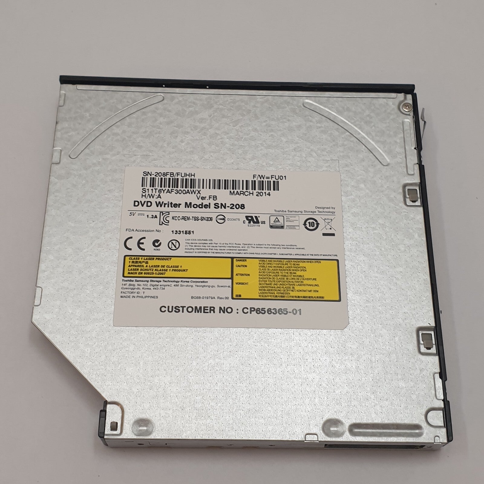 Fujitsu LifeBook S782 DVD Laufwerk mit Blende Brenner Writer Drive SATA