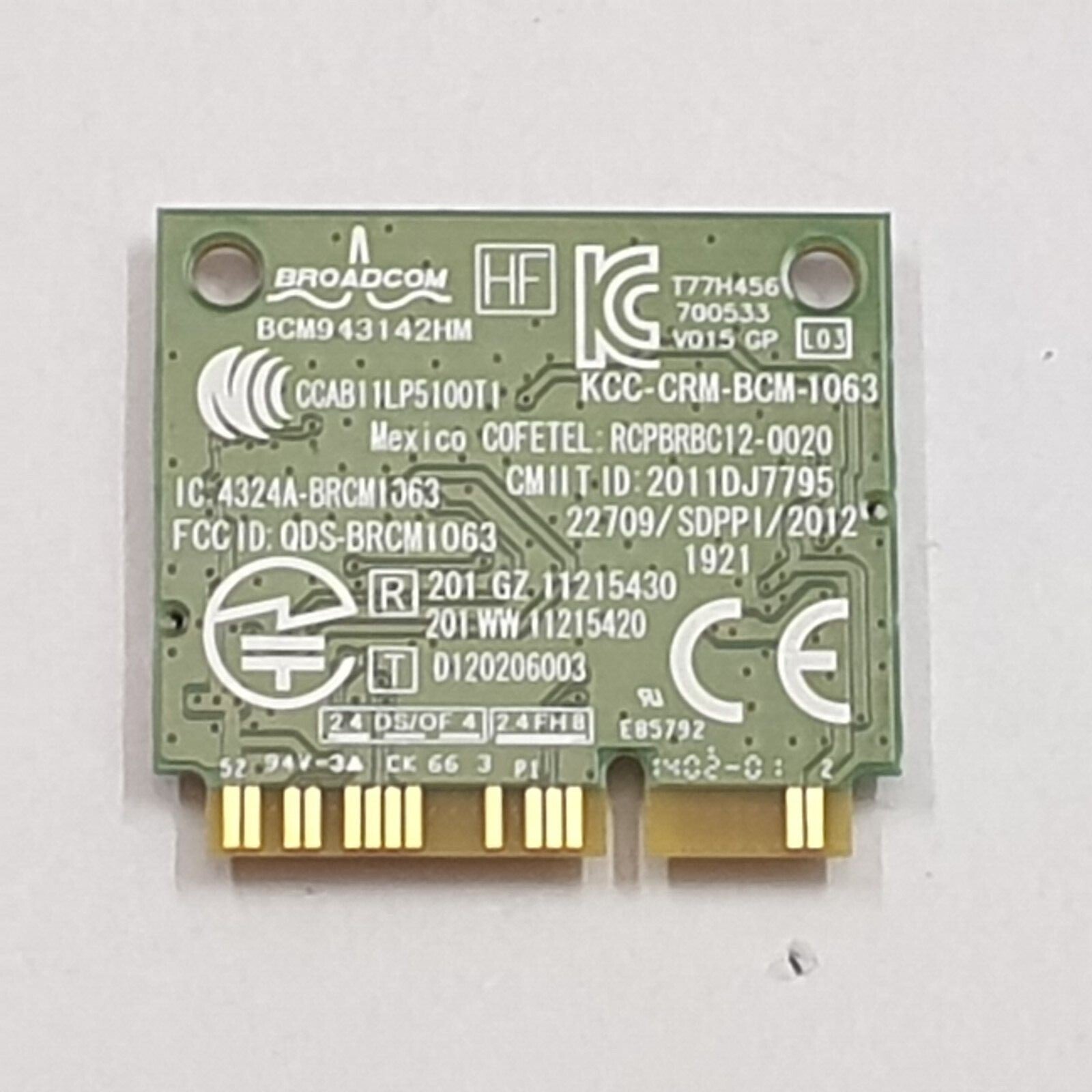 Sony Vaio SVF152C29M WLAN Karte Wifi Broadcom BCM943142HM Wireless Modul – Bild 2