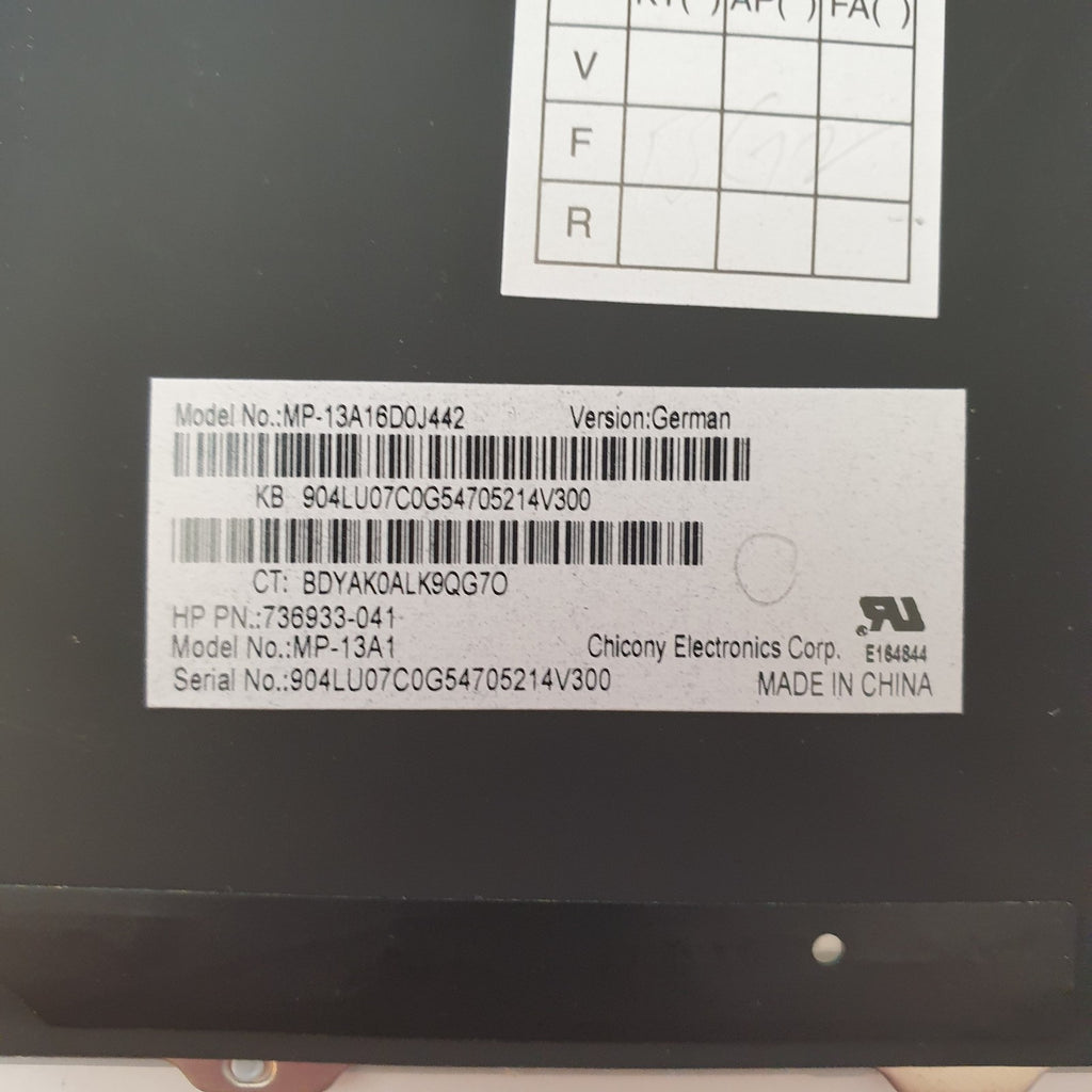 HP EliteBook Folio 1040 G2 Tastatur Deutsch QWERTZ Keyboard Backlit