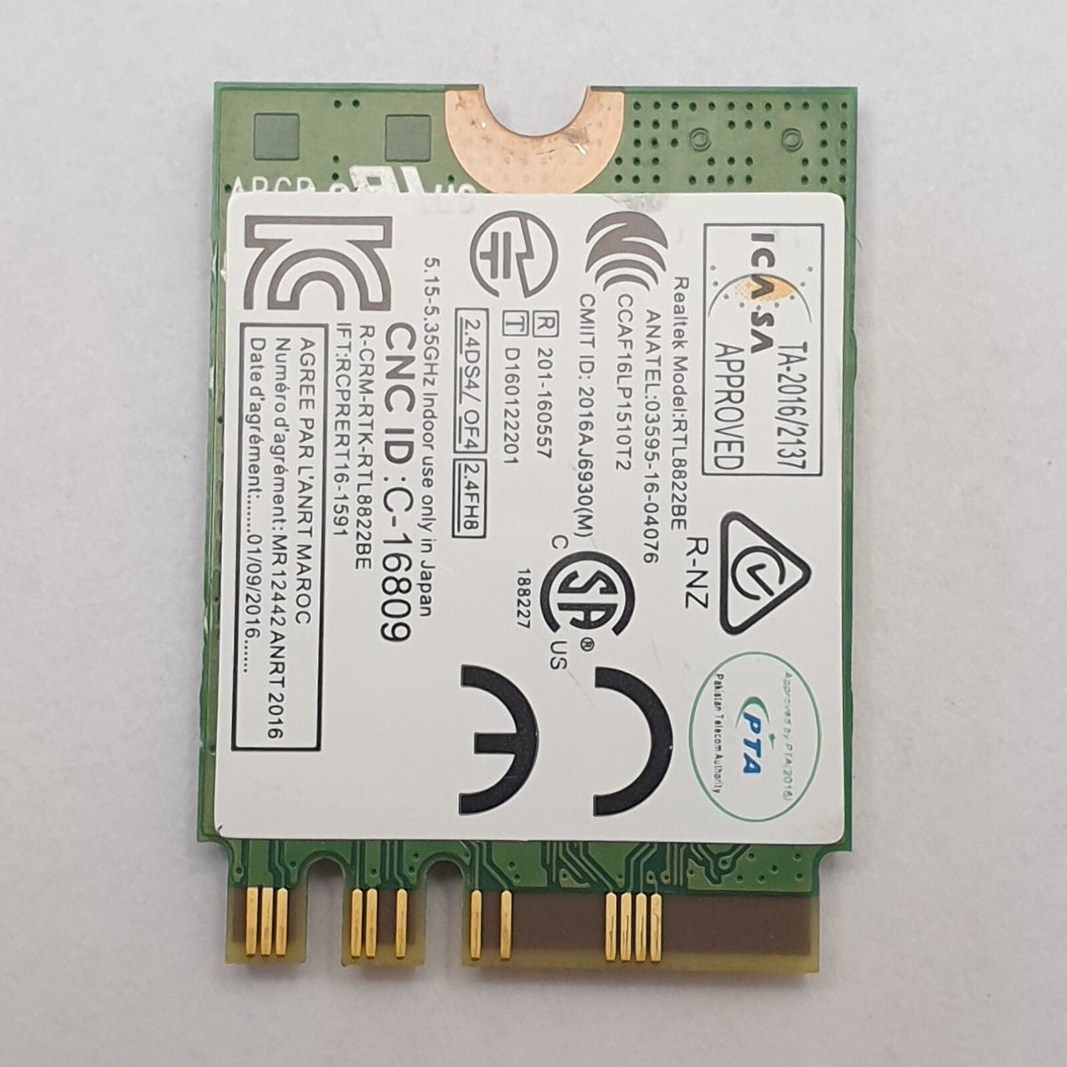 Lenovo ThinkPad A285 WLAN Bluetooth Karte RTL8822BE 01AX712