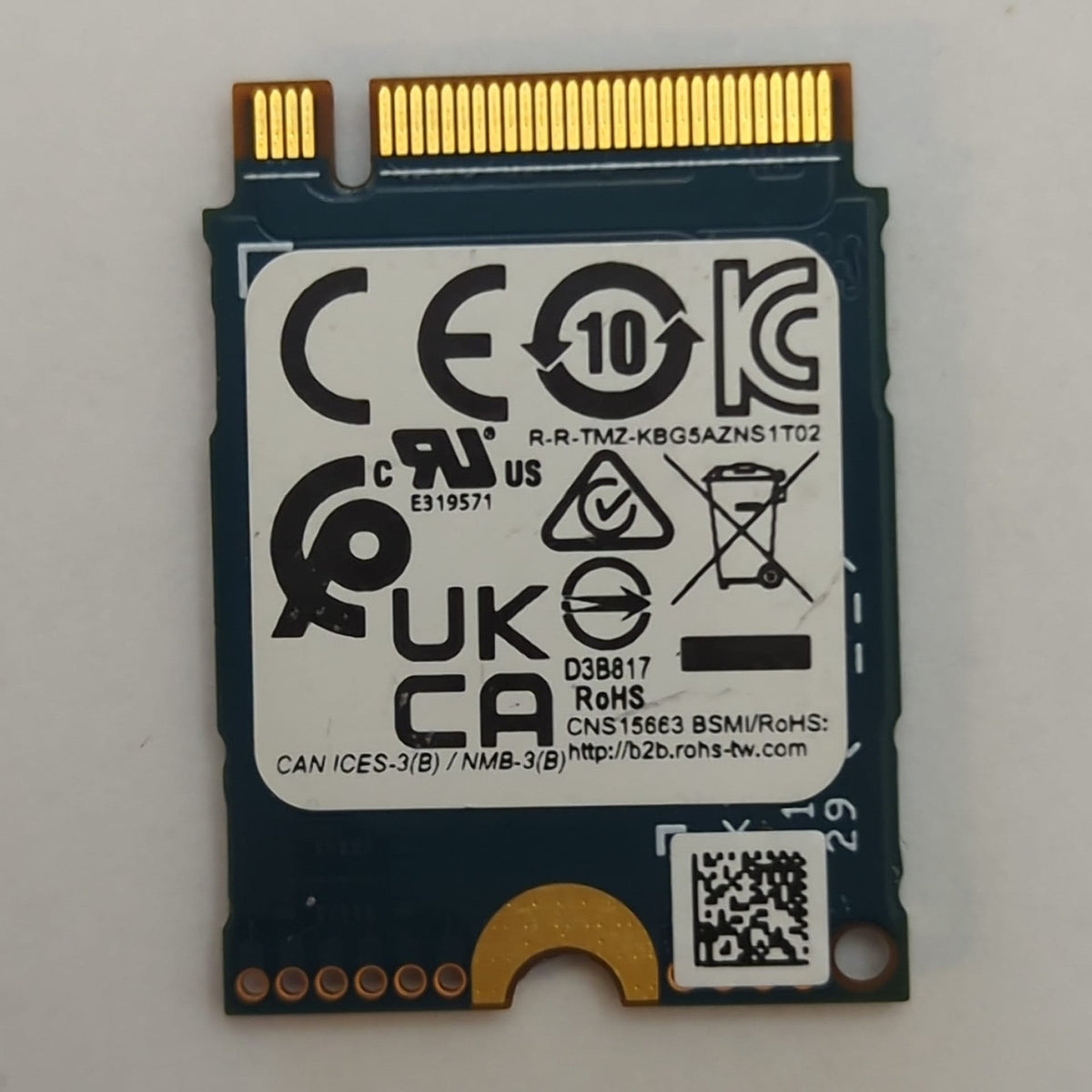 Kioxia 256GB M.2 NVMe PCIe Gen4x4 SSD KBG50ZNS256G 2230