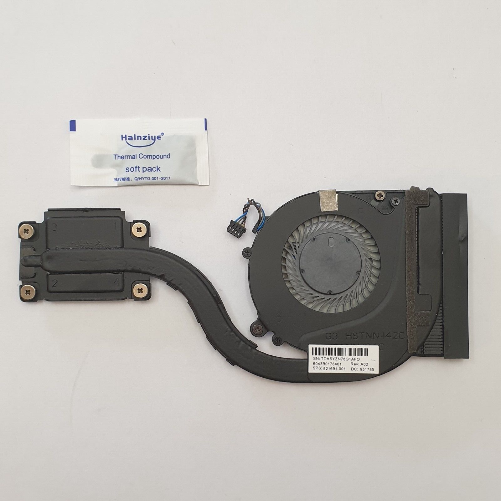 HP EliteBook 820 G4 Kühler Heatsink Lüfter Fan