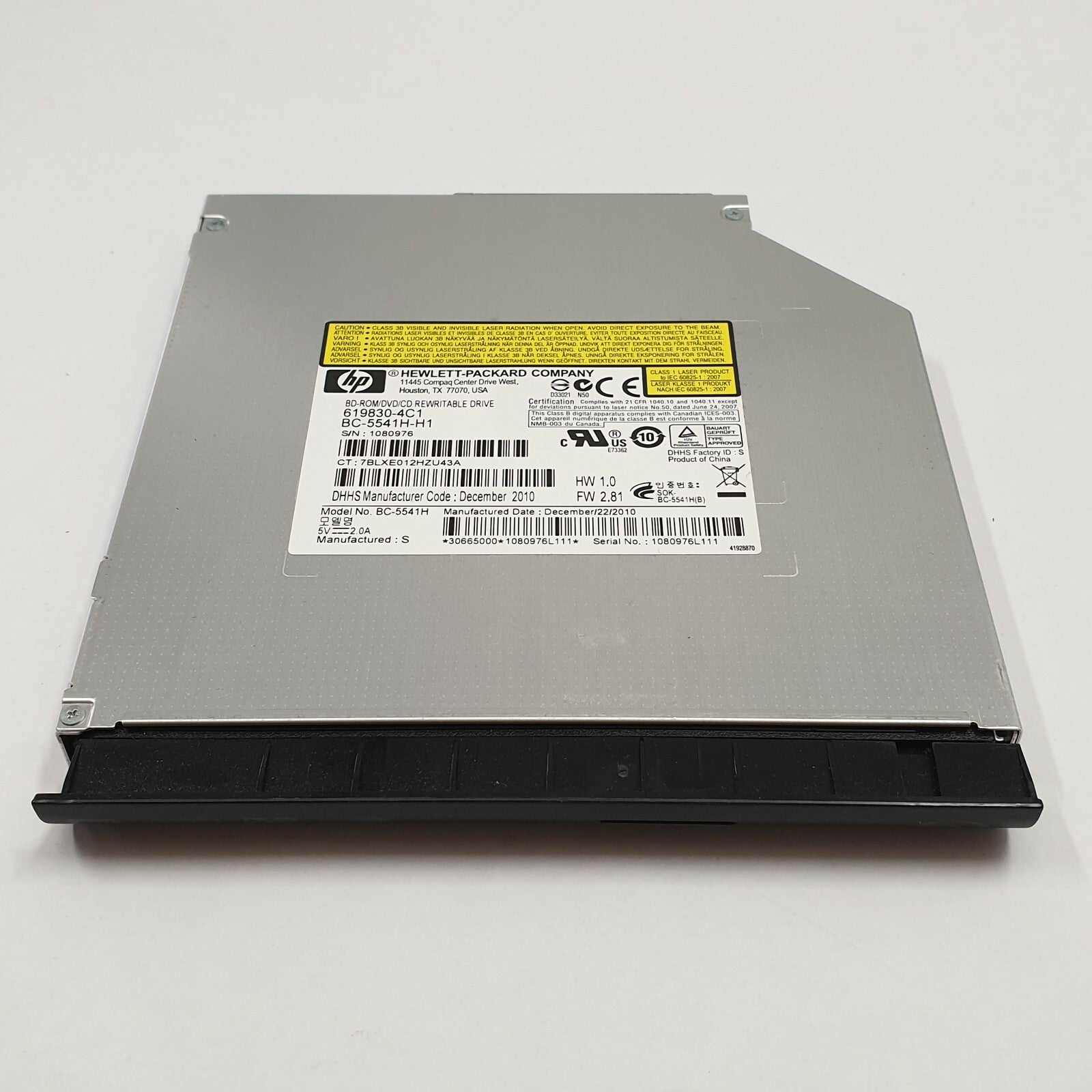 HP EliteBook 8540w DVD Laufwerk CD Brenner DVD RW Drive