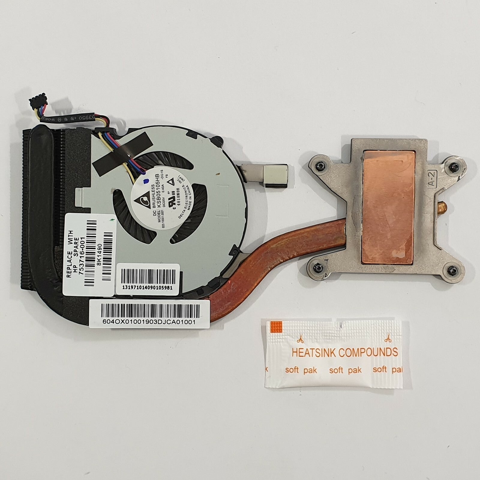 HP EliteBook Revolve 810 G2 G3 Kühler Heatsink mit Lüfter Fan Wärmeleitpaste – Bild 2