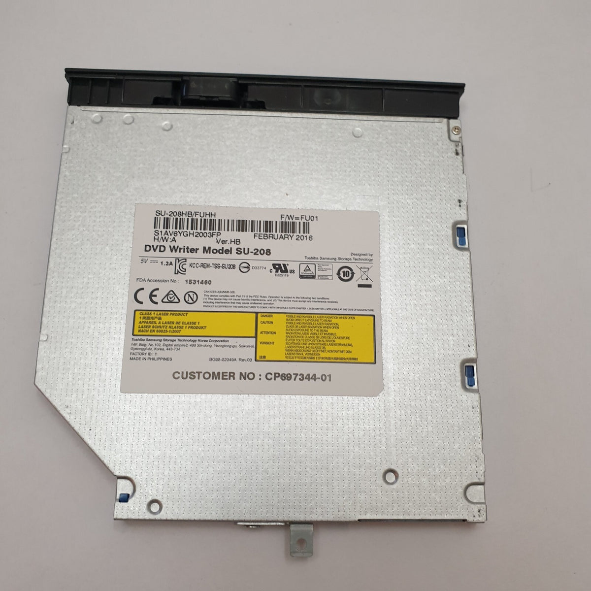 Fujitsu LIFEBOOK A555 DVD Laufwerk Brenner Optical Drive SU-208