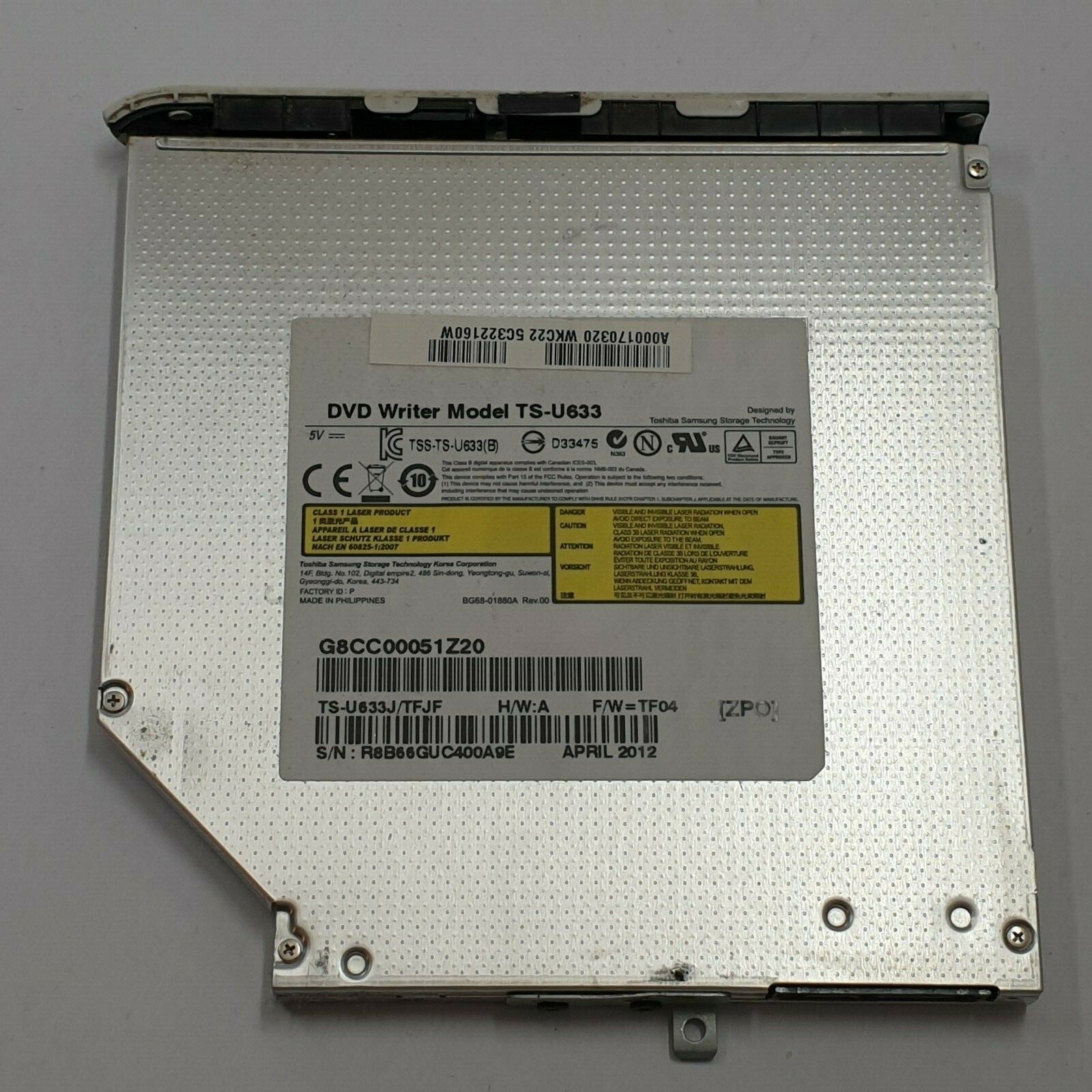 Toshiba Satellite L830 DVD Laufwerk Brenner TS-U633 Optisches Laufwerk – Bild 2