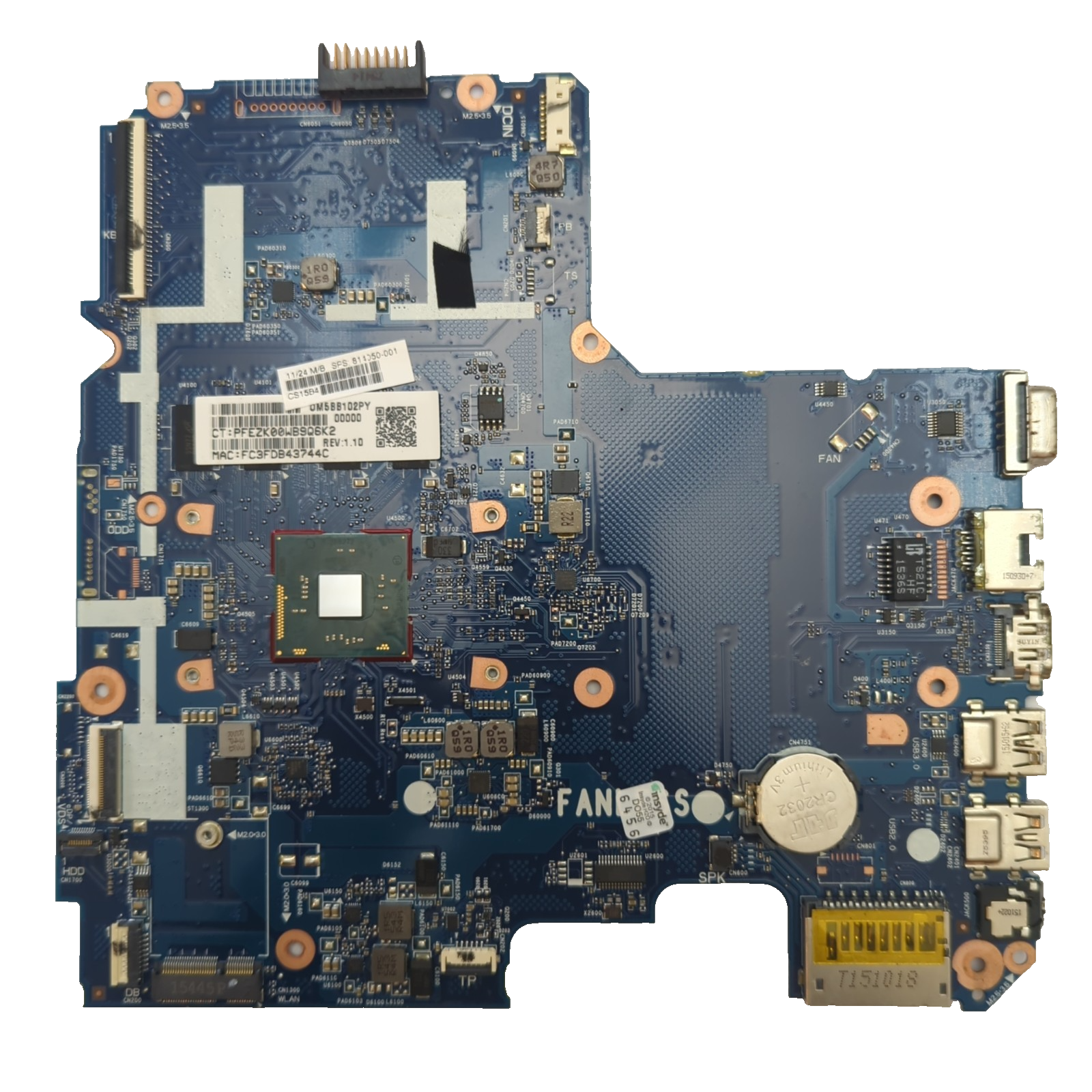 HP 14-ac Serie Mainboard  CPU N3050 Motherboard Laptop Board