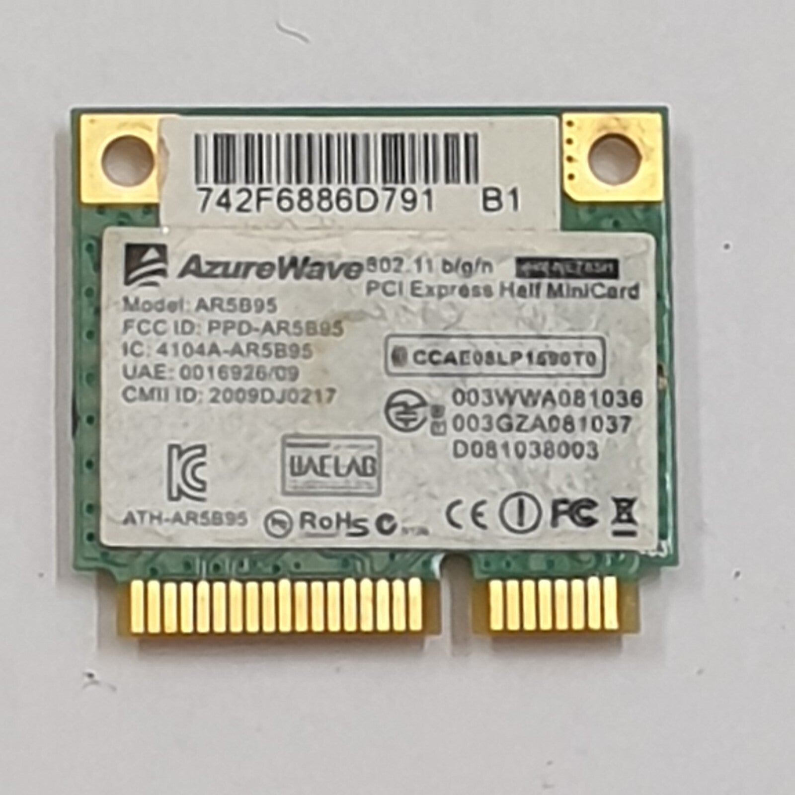 MSI MS-16Y1 WLAN Karte Wifi Card AzureWave AR5B95 Wireless Modul
