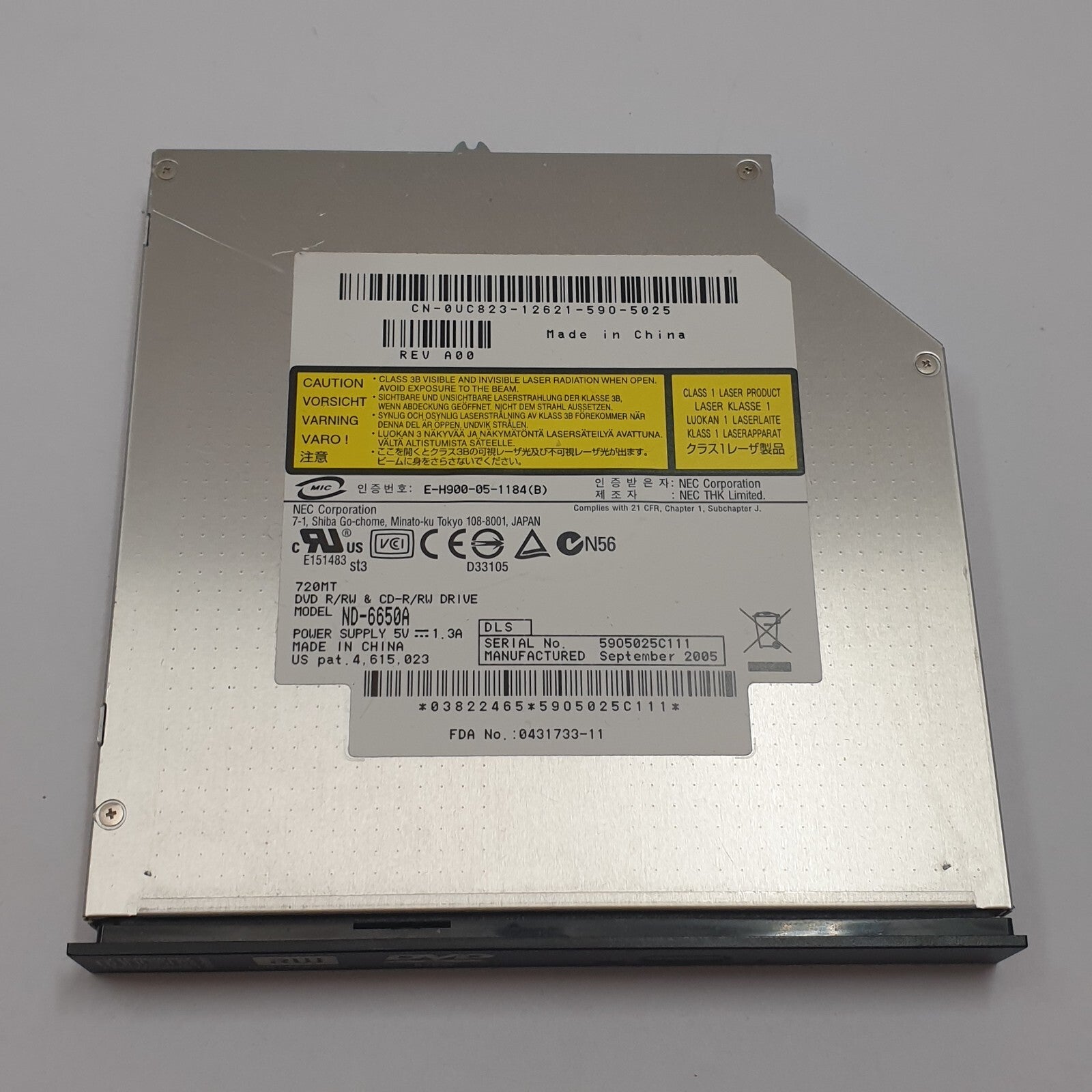 DELL XPS M170 DVD Laufwerk Brenner CD R/RW Drive NEC ND 6650A