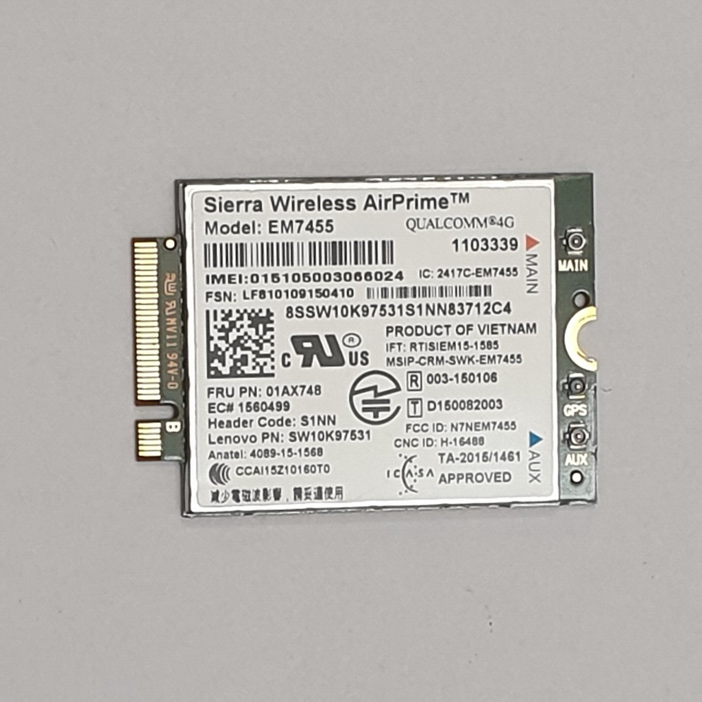 Lenovo ThinkPad L470 WWAN Karte EM7455 Sierra Wireless EM7455 4G LTE WWAN Karte