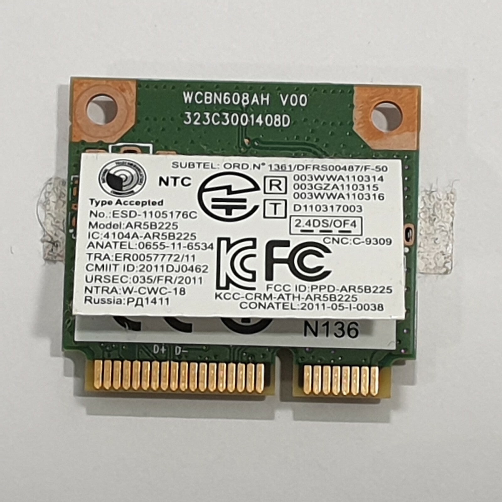 Lenovo IdeaPad S310 WLAN Karte Wifi Modul Wireless LAN Card AR5B225