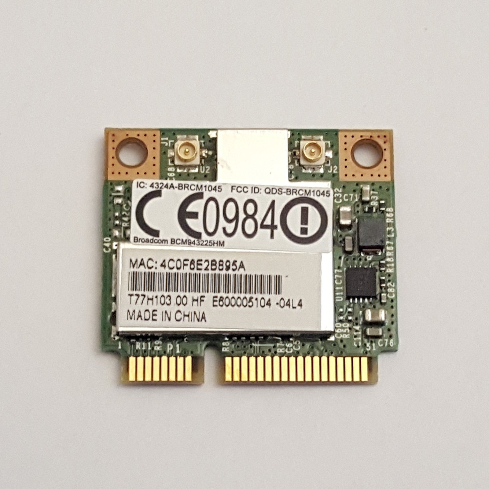 Acer TravelMate 8572 WLAN Karte WIFI Broadcom BCM943225HM Wireless Netzwerkkarte