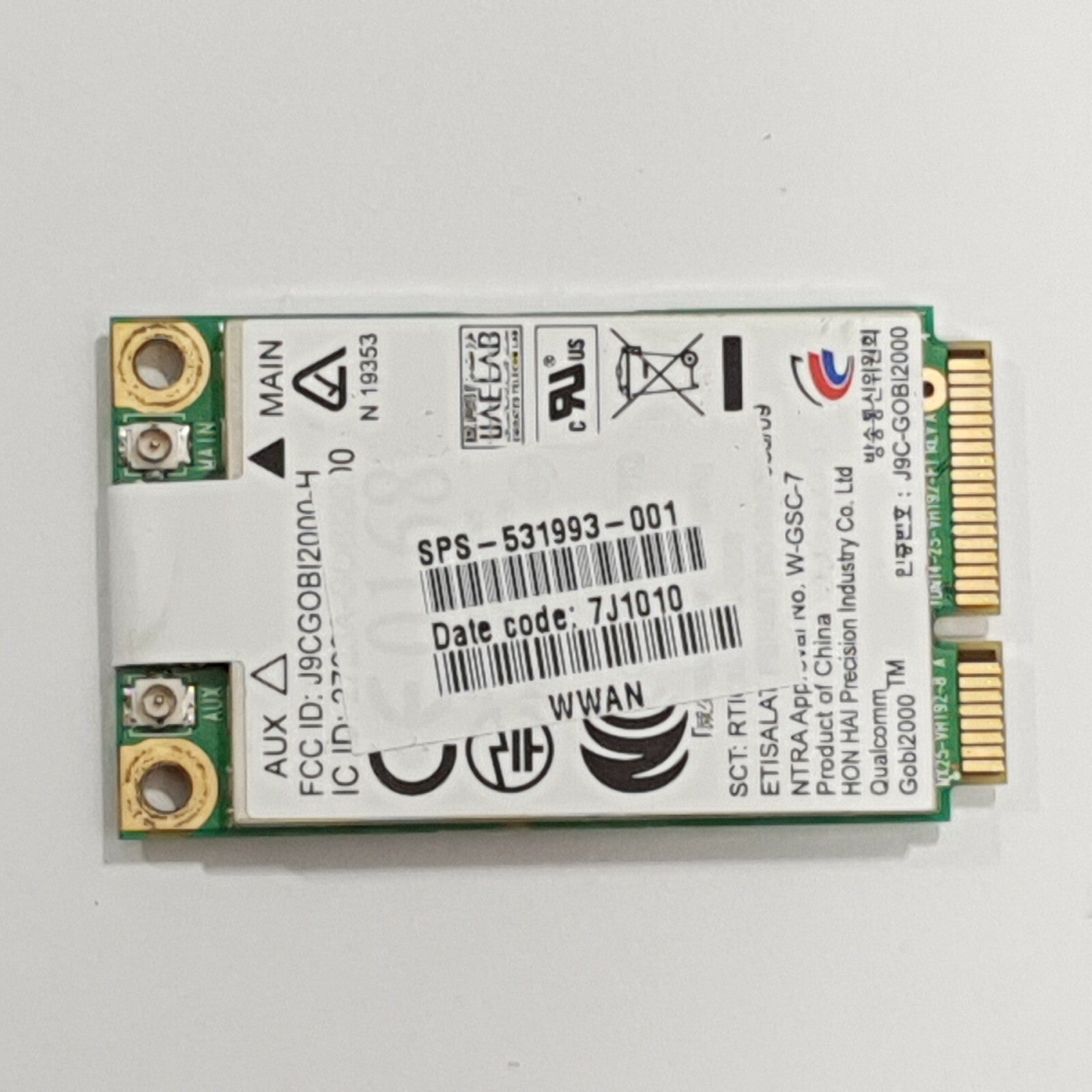HP ProBook 5310m WWAN Karte 3G UMTS Modul Gobi2000 GPS Mini PCIe