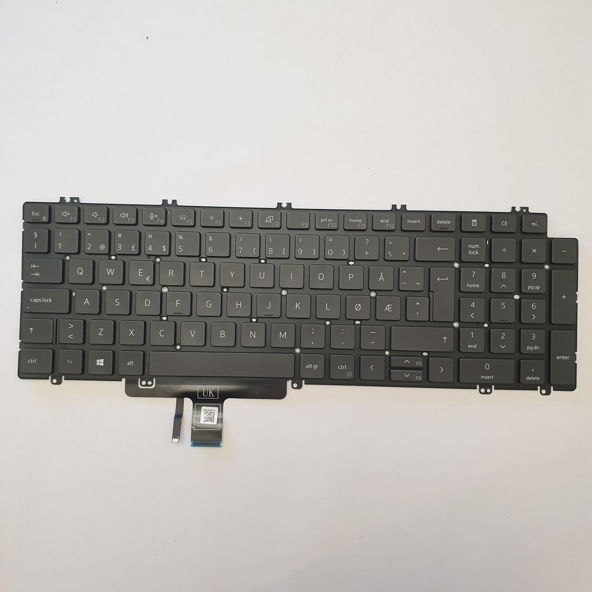 Dell Latitude 5520 Tastatur Nordic QWERTY Keyboard Backlit