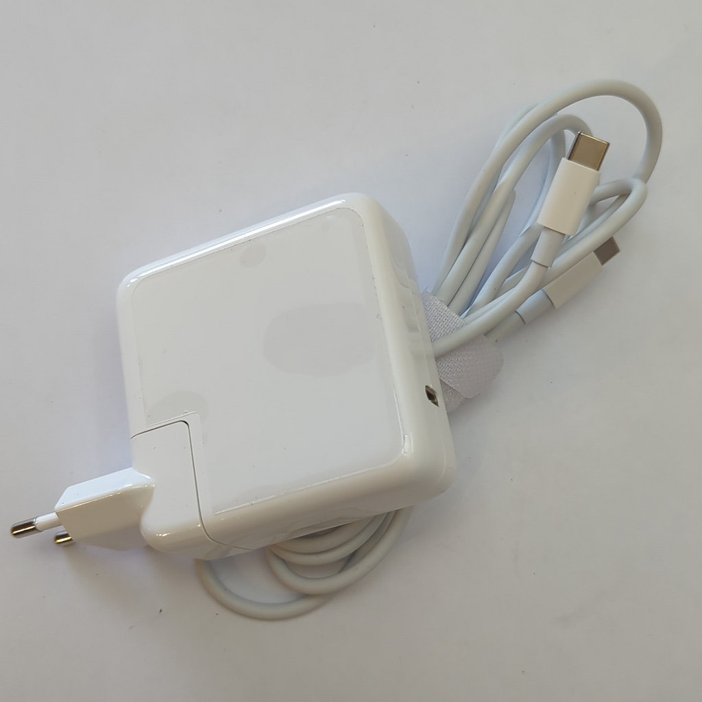61W USB-C Netzteil Ladegerät für Apple MacBook Pro Air 13 Zoll PD mit Kabel Weiß