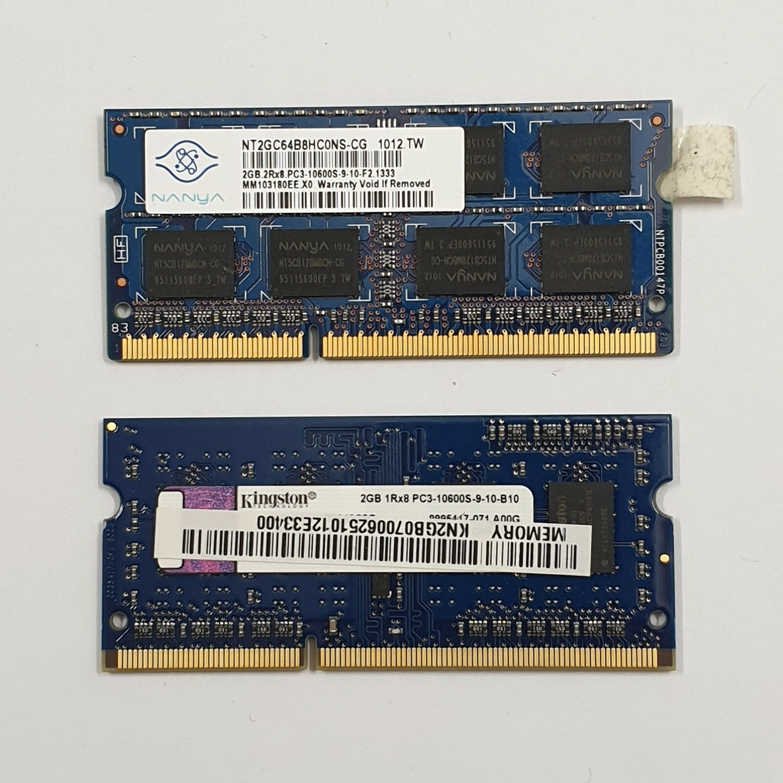 Acer eMachines G640 - 4GB Nanya Kingston 2GB DDR3 1333 SODIMM RAM 1x2GB Laptop
