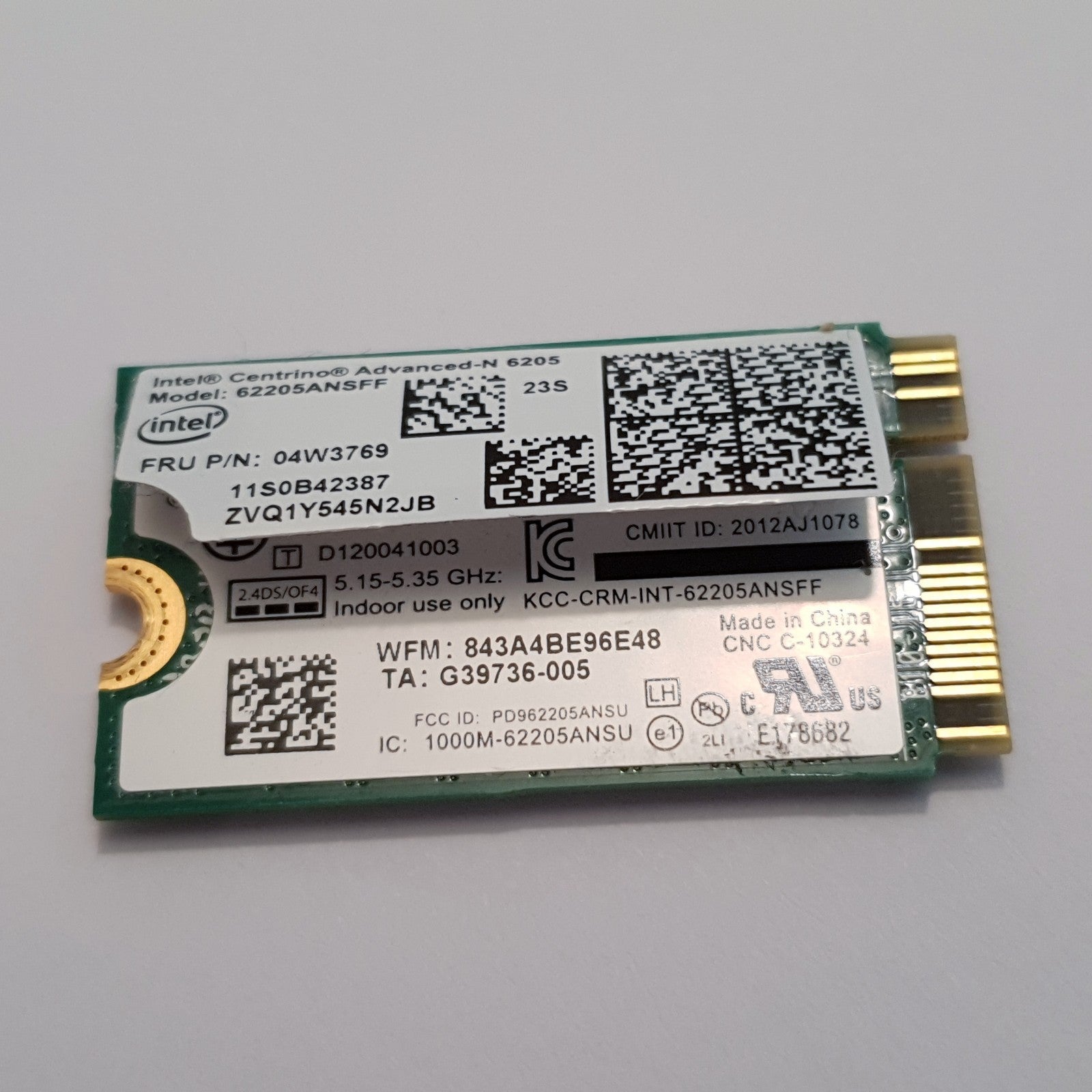 Lenovo ThinkPad X1 Helix WLAN Karte Intel Centrino Advanced-N 6205 04W3769