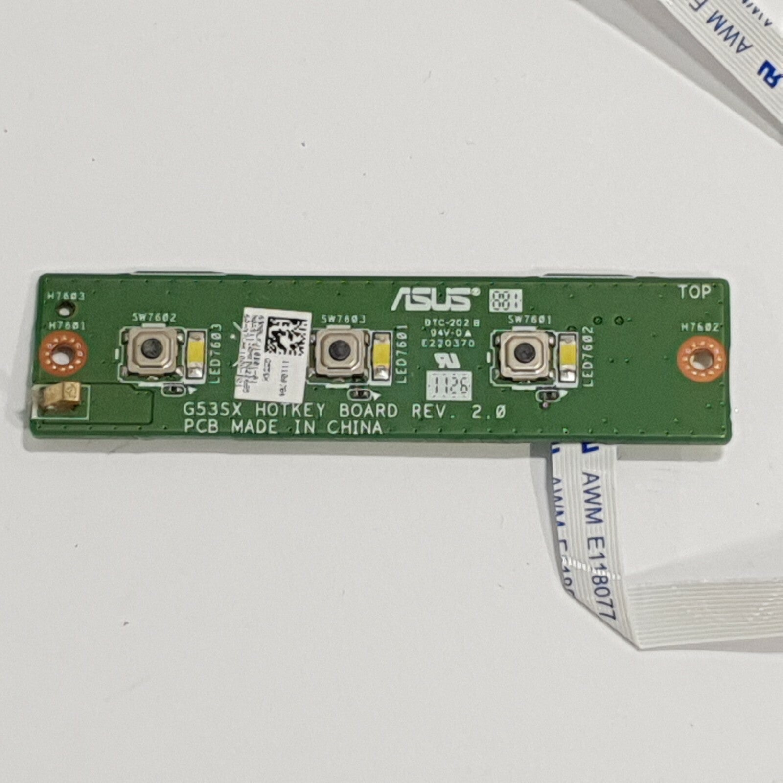 Asus G53S G53SX Hotkey Board Button Platine Schalterleiste mit Kabel