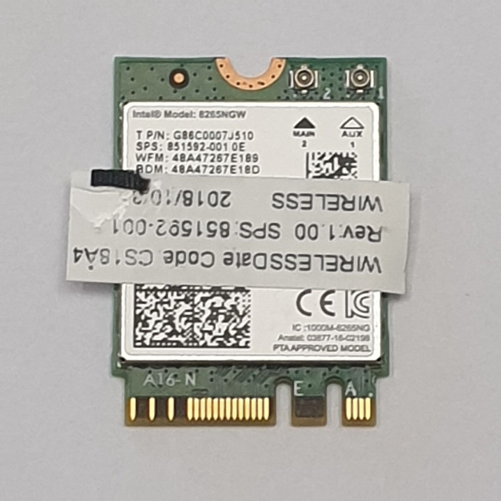 HP Probook 650 G4 WLAN Karte Intel 8265NGW WLAN Karte Wireless WiFi Modul