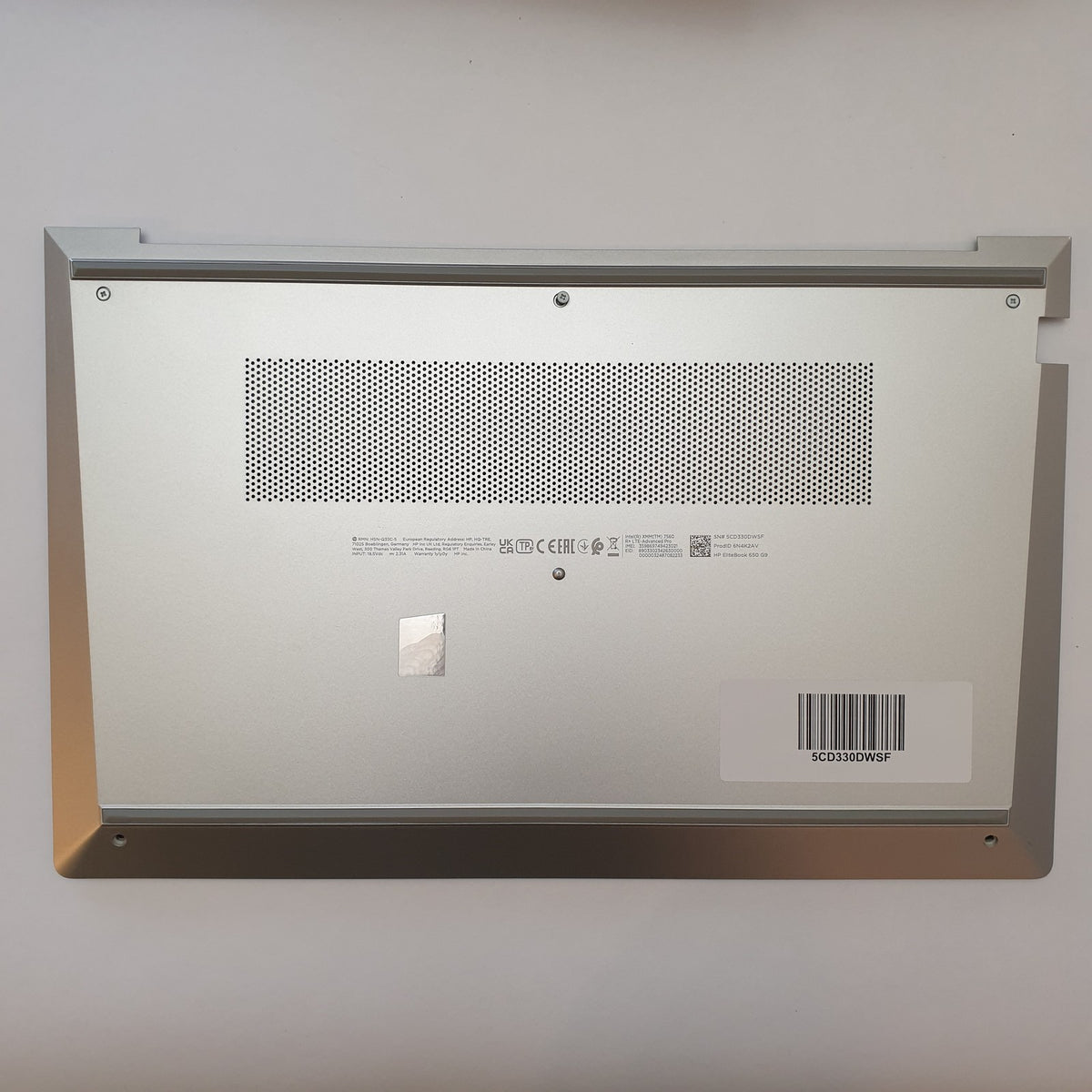HP EliteBook 650 G9 Gehäuse Unterschale Unterteil Bottom Base Cover Case Silber