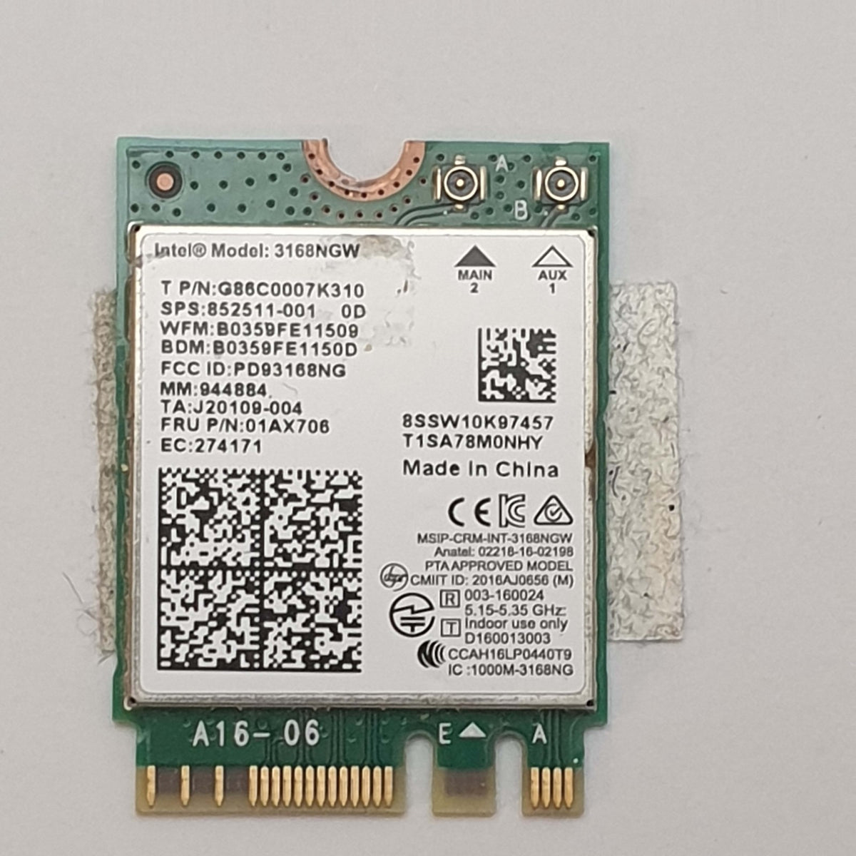 HP Pavilion X360 14 BA Intel WLAN Karte Wireless Modul