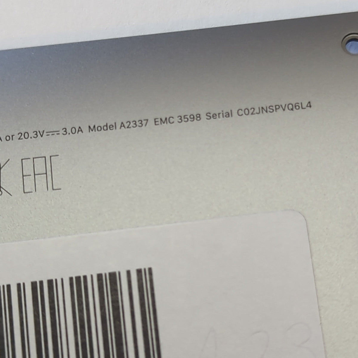 Apple MacBook Air 13 A2337 Unterschale Boden Abdeckung Gehäuse Space Grau