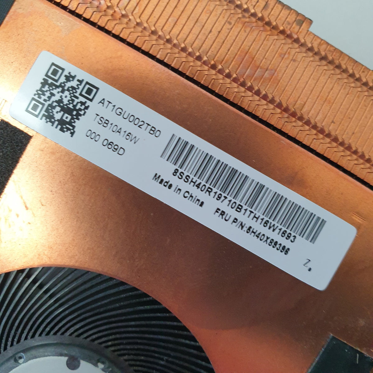 Lenovo ThinkPad P15V Gen 1 CPU Kühler Lüfter Heatsink Fan Wärmeleitpaste