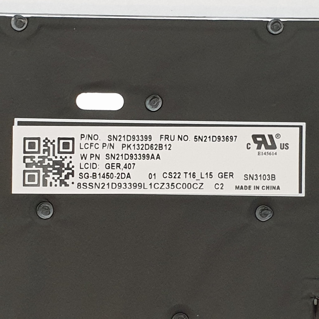 Lenovo ThinkPad T16 Gen 1 Tastatur Deutsch QWERTZ DE Backlit