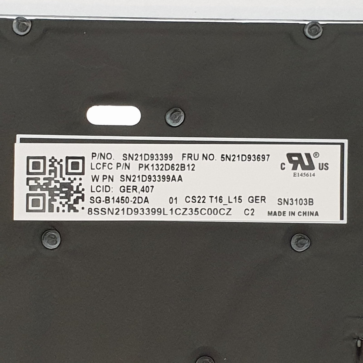 Lenovo ThinkPad T16 Gen 1 Tastatur Deutsch QWERTZ DE Backlit