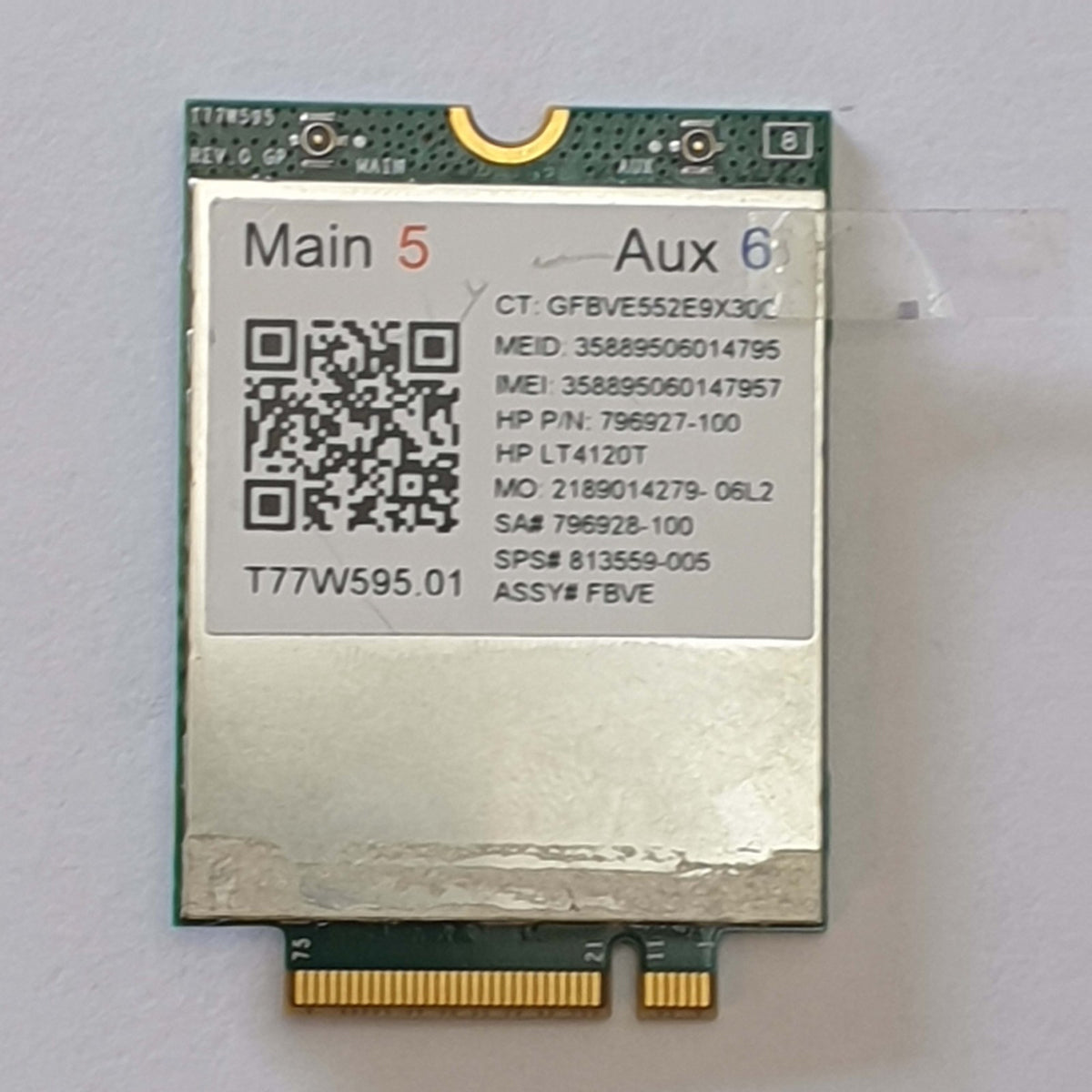 HP Elite x2 1012 G1 WWAN Karte LT4120 LTE Modul UMTS