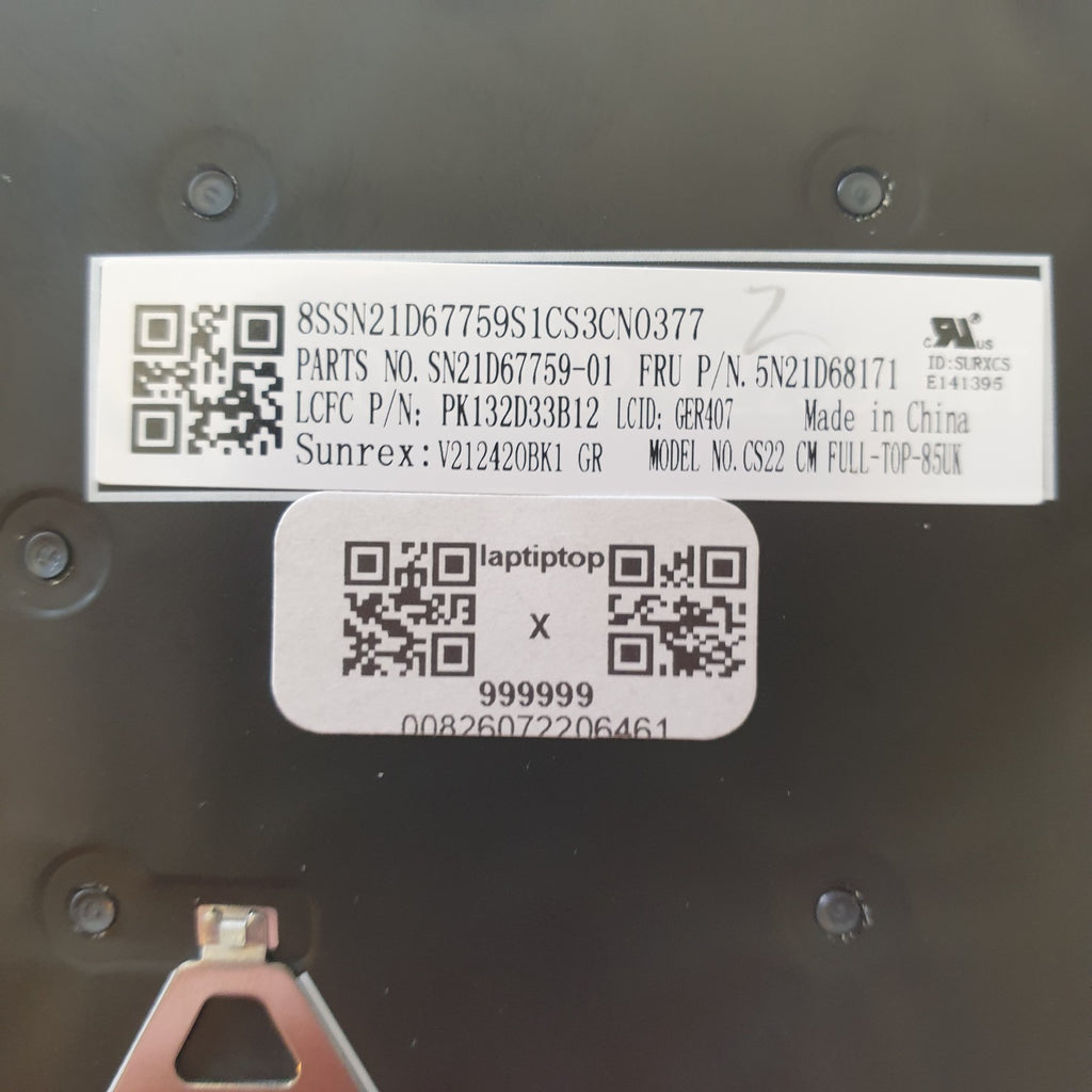 Lenovo ThinkPad T14 G3 Tastatur Deutsch QWERTZ Keyboard DE Backlit